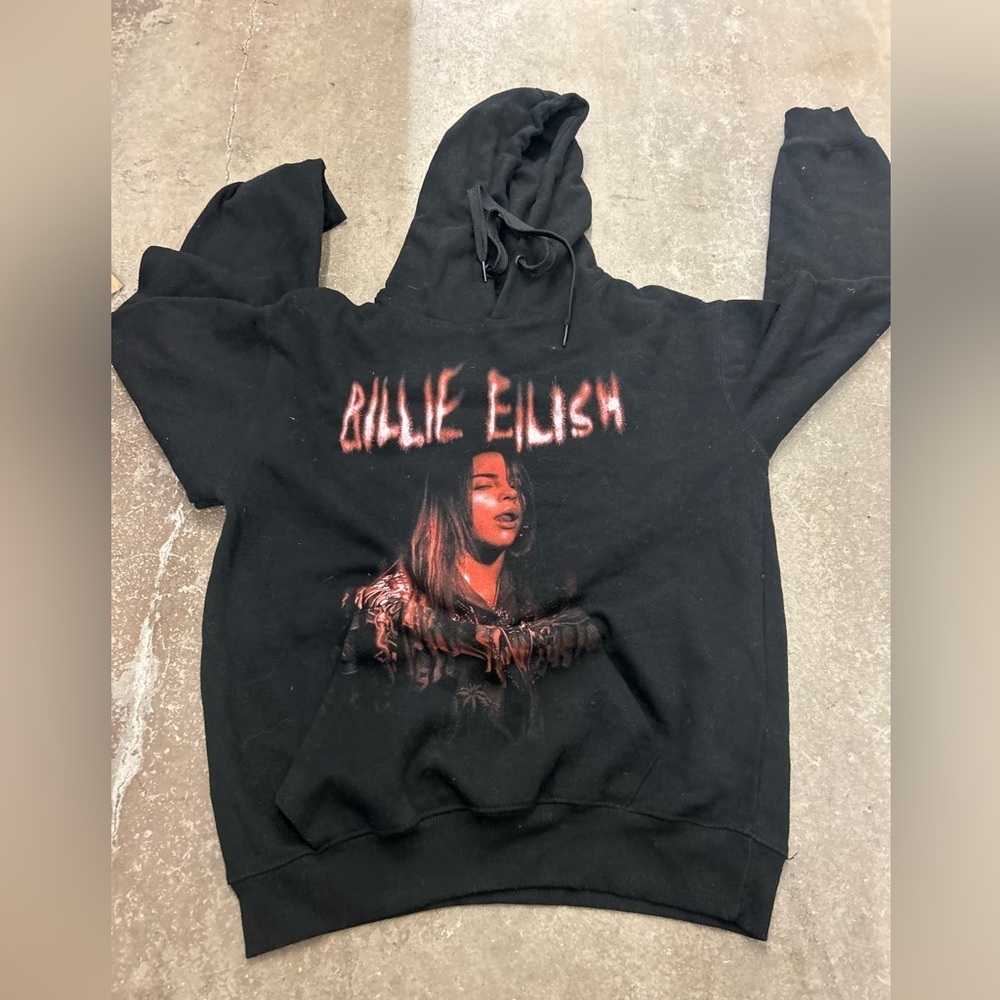 Black Billie Eilish Graphic Hoodie‎